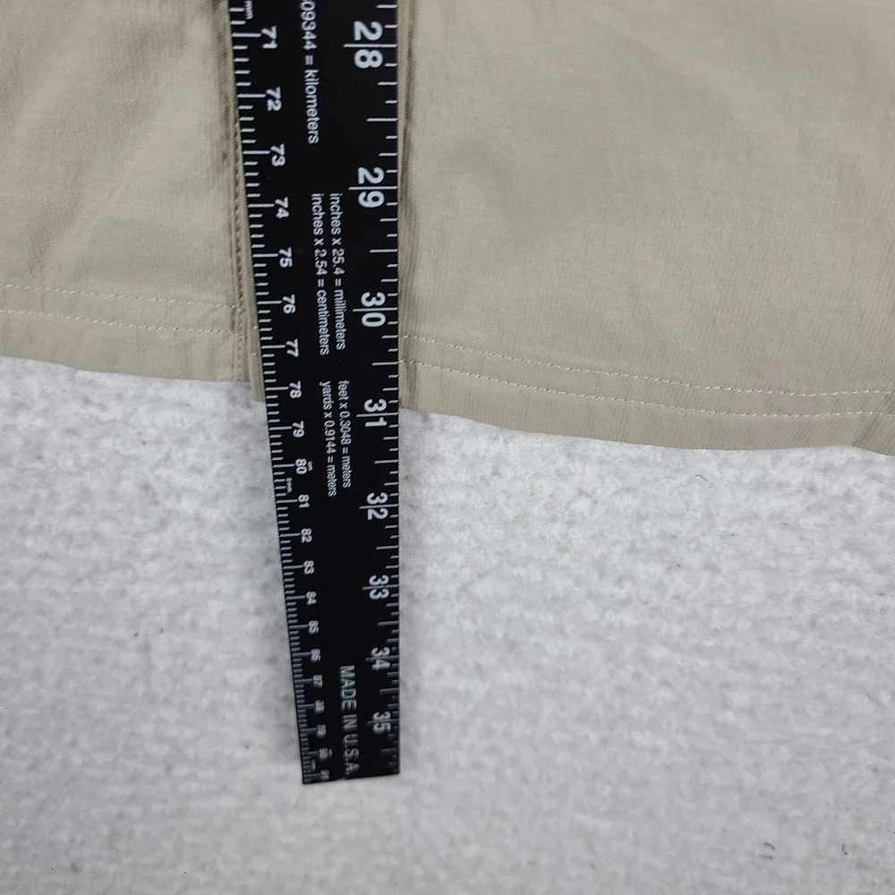 REI Coop Shirt Mens Medium Stone Beige Outdoor Vented Button Up Short Sleeve